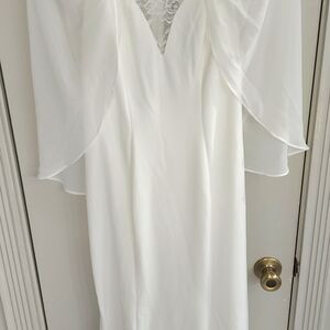 Ever Pretty Wedding White Long Sleeve Dress with Lace Detail